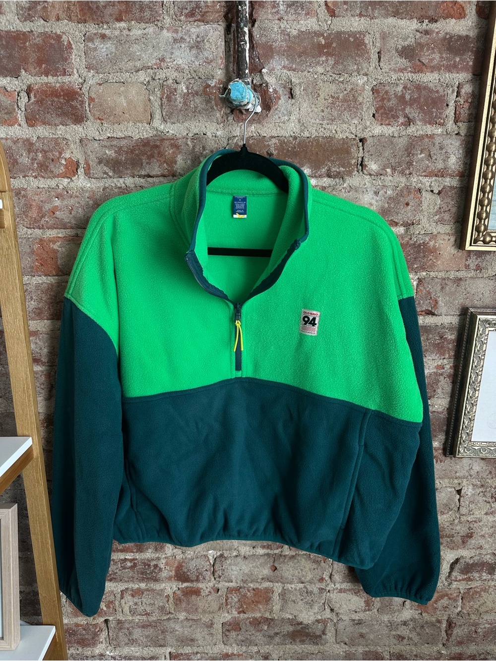 Old Navy Two-Tone Half-Zip Fleece Pullover